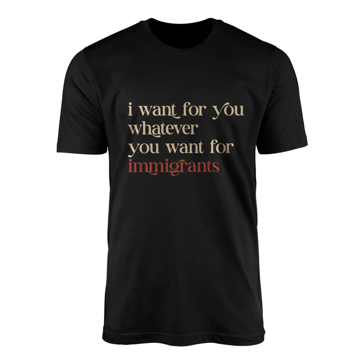 Political Statement T Shirt E28093 I Want for You What You Want for Immigrants 1.jpg