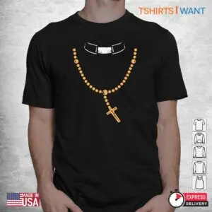 Priest Halloween Costume Funny: Rosary Costume Religious Halloween Shirt 5 Priest Halloween Costume Funny Rosary Humor Tee 2 1.jpg