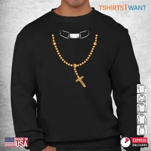 Priest Halloween Costume Funny: Rosary Costume Religious Halloween Shirt 6 Priest Halloween Costume Funny Rosary Humor Tee 3 1.jpg