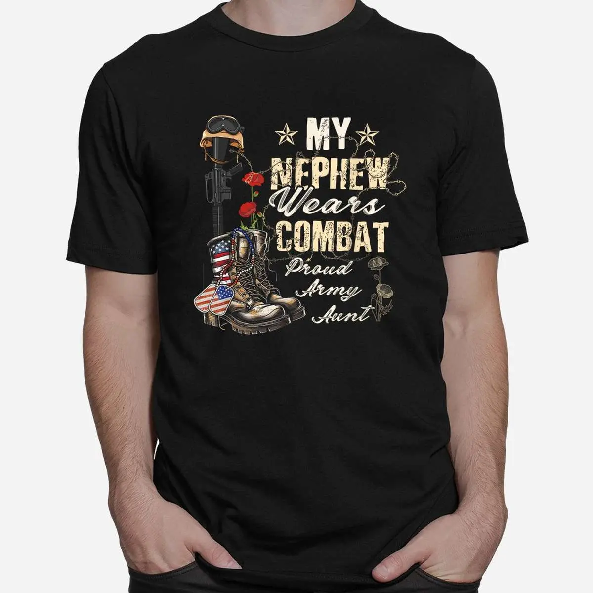 Proud Army Aunt Combat Boots Nephew T Shirt 2 1.jpg