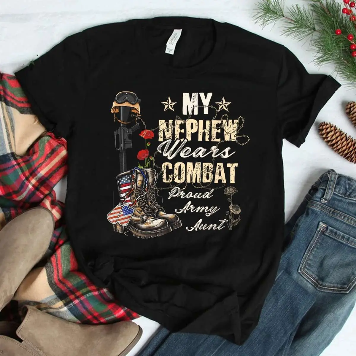 Proud Army Aunt Combat Boots Nephew T Shirt 3 1.jpg