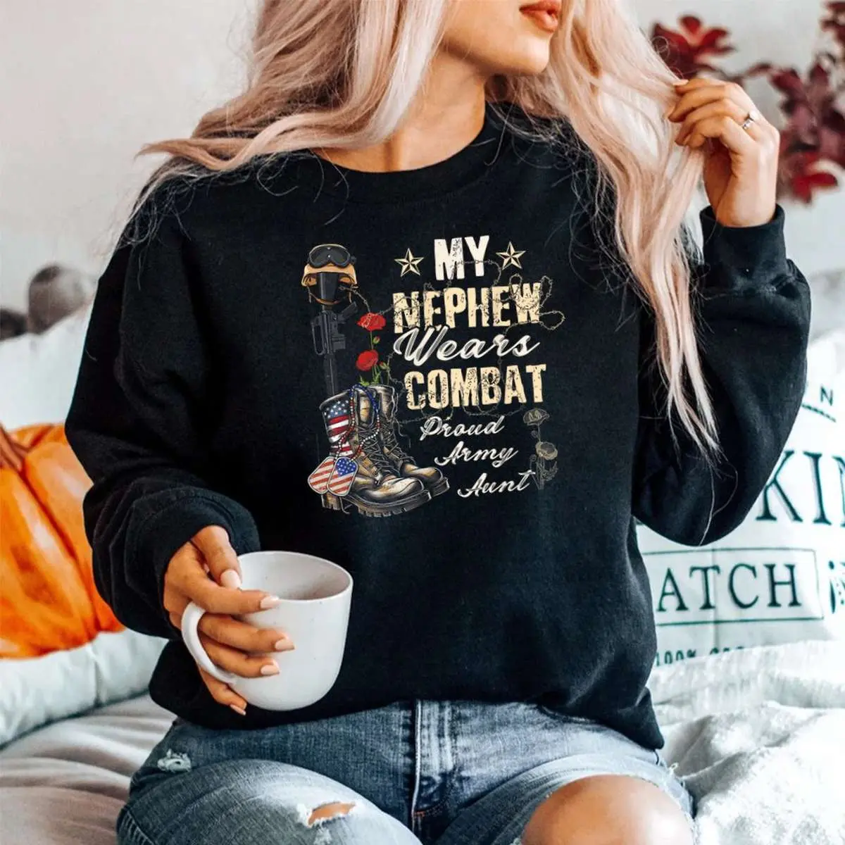 Proud Army Aunt Combat Boots Nephew T Shirt 5 1.jpg