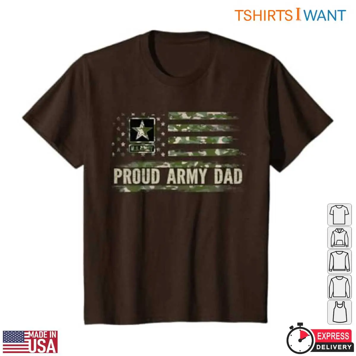 Proud Army Dad T Shirt Vintage USA Army Flag Tee 4 1.jpg