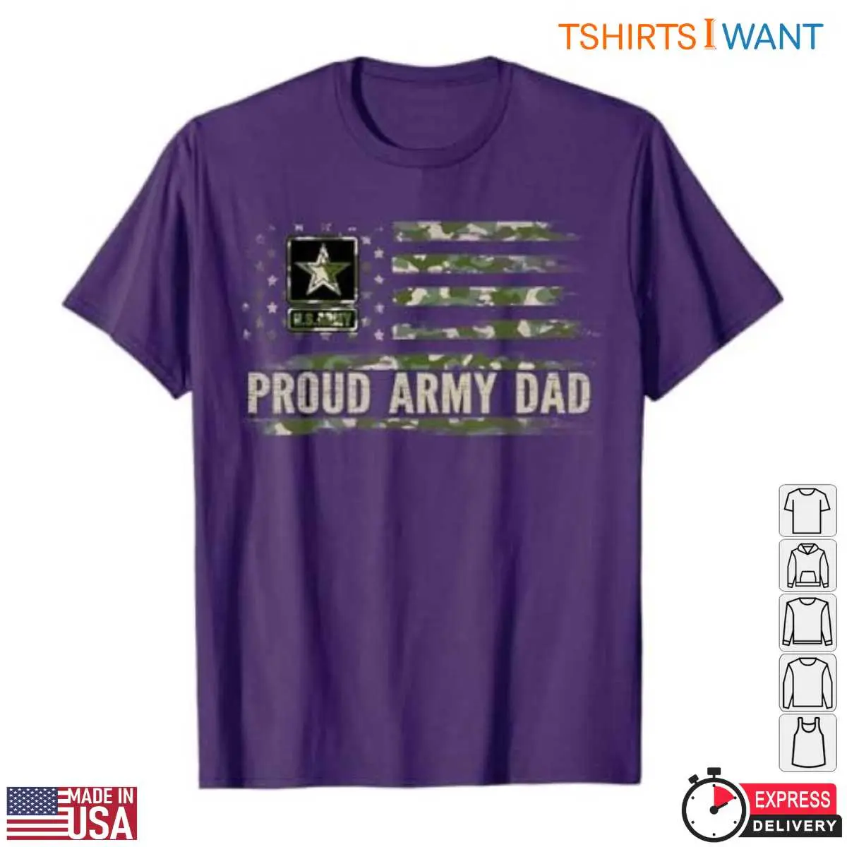 Proud Army Dad T Shirt Vintage USA Army Flag Tee 6 1.jpg