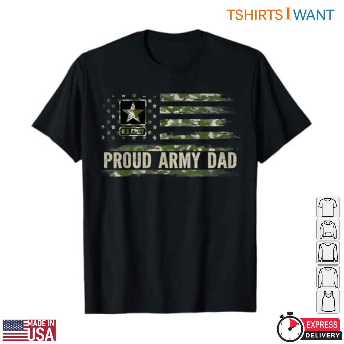 Proud Army Dad T Shirt Vintage USA Army Flag Tee 8 1.jpg