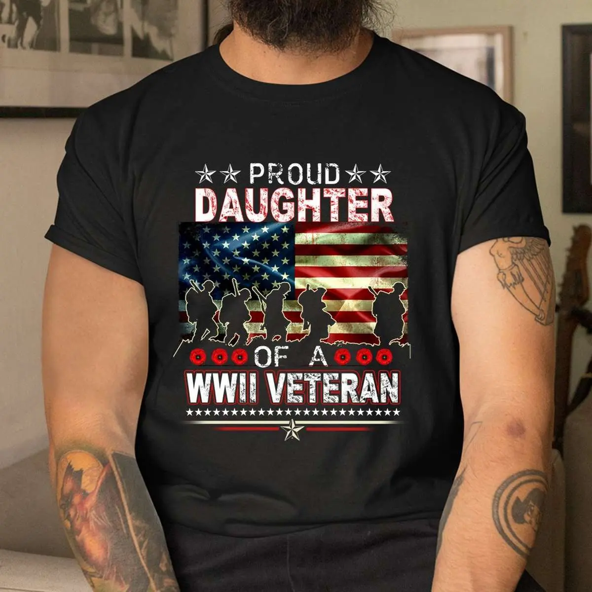 Proud Daughter WWII Veteran T Shirt 4 1.jpg