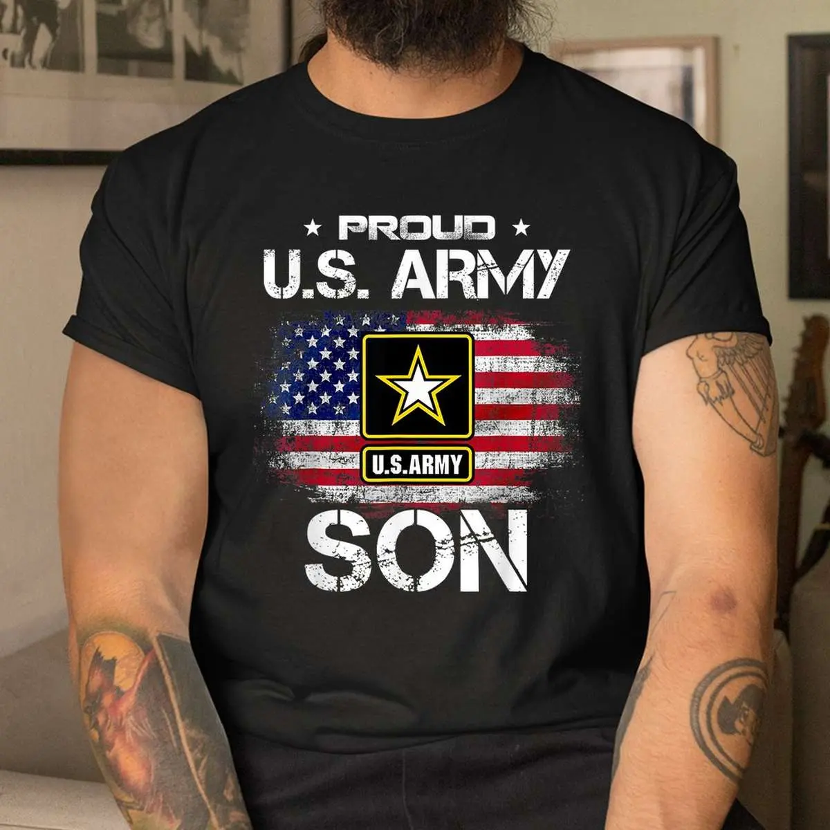 Proud Son US Army Veteran Flag T Shirt 4 1.jpg