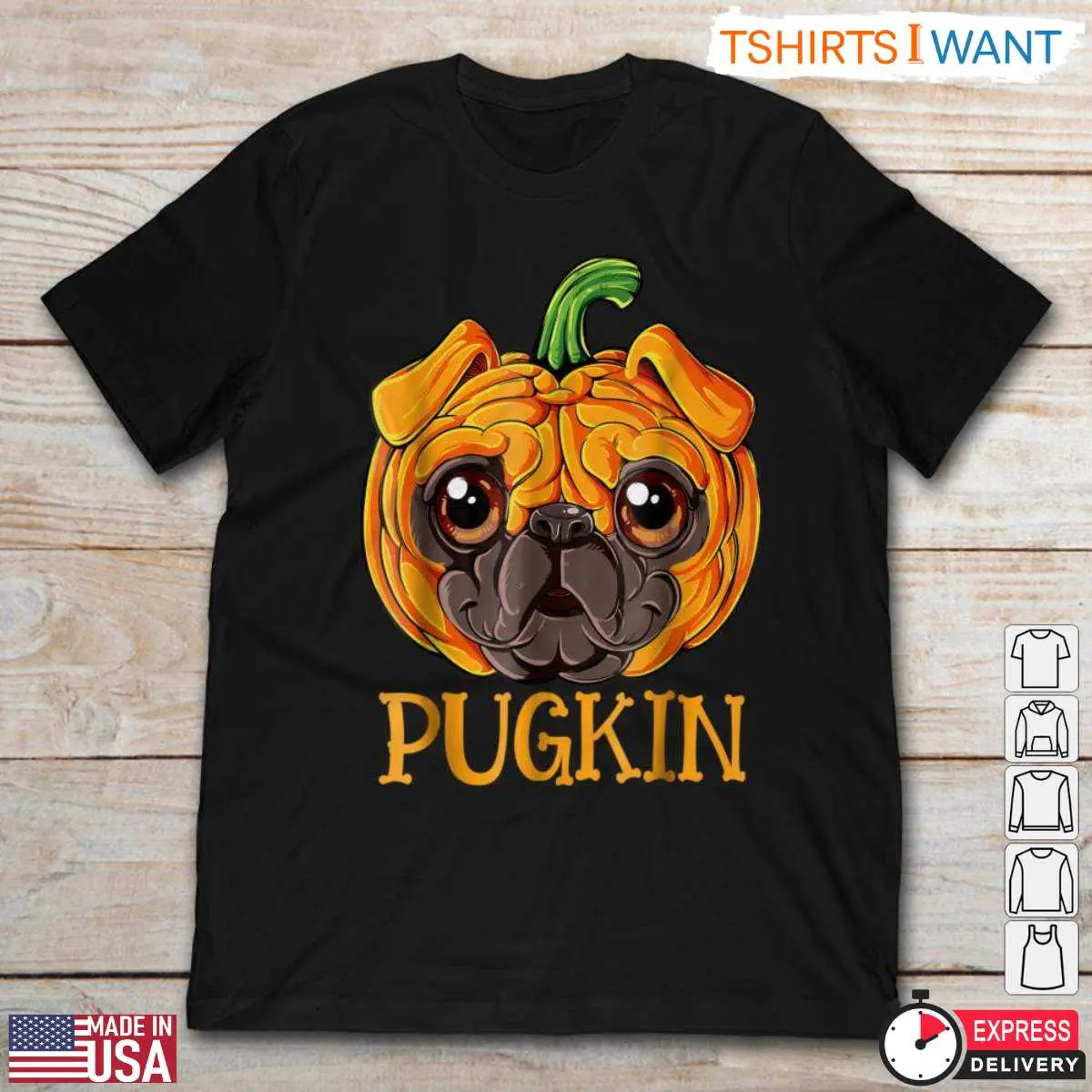 Pug Halloween Pumpkin Pugkin T Shirt 1 1.jpg
