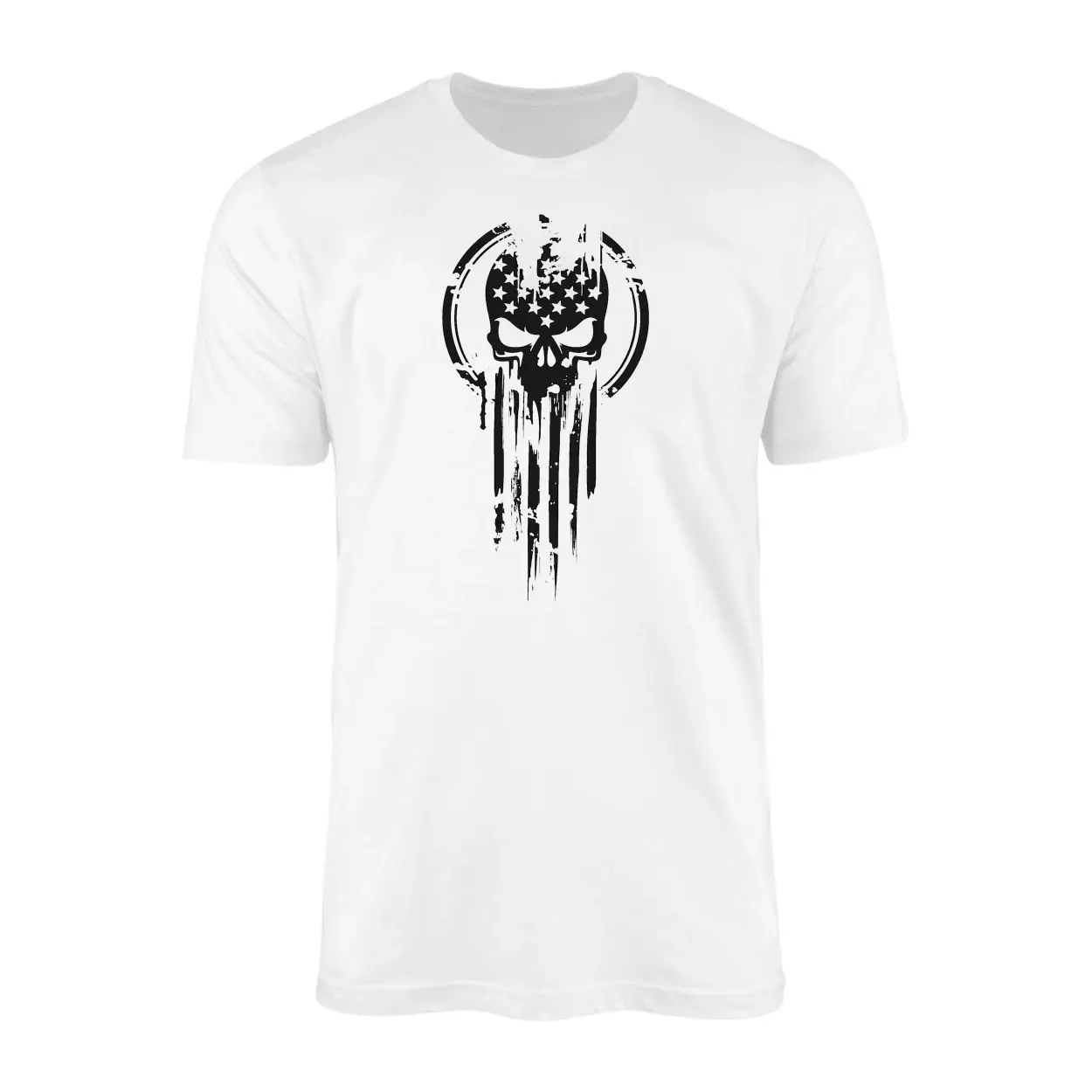 Punisher Skull American Flag Grunge Tactical T Shirt 1 1.jpg