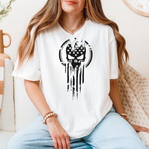 Punisher Skull American Flag Grunge Tactical T Shirt 5 1.jpg