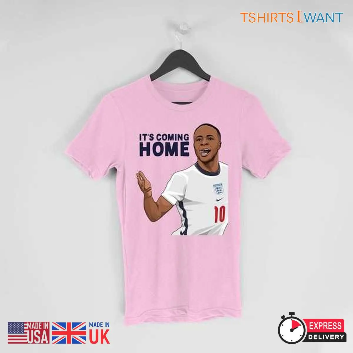 Raheem Sterling It's Coming Home - Celebrating England Football T-Shirt Euro 2024 7 Raheem Sterling England Euro 2024 T-Shirt Design