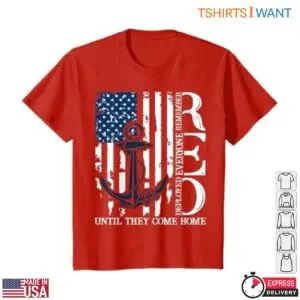 Red Friday Military T-Shirt - Memorial Day Veterans Family 4th Of July with Patriotic American Flag & Anchor Design 6 Red Friday Military Memorial Day Patriotic Flag Design 3 1.jpg