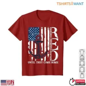 Red Friday Military T-Shirt - Memorial Day Veterans Family 4th Of July with Patriotic American Flag & Anchor Design 7 Red Friday Military Memorial Day Patriotic Flag Design 4 1.jpg