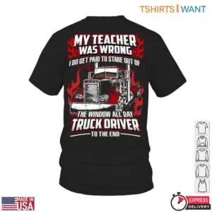 Red Truck Window Gazing Professional T Shirt 1 1.jpg