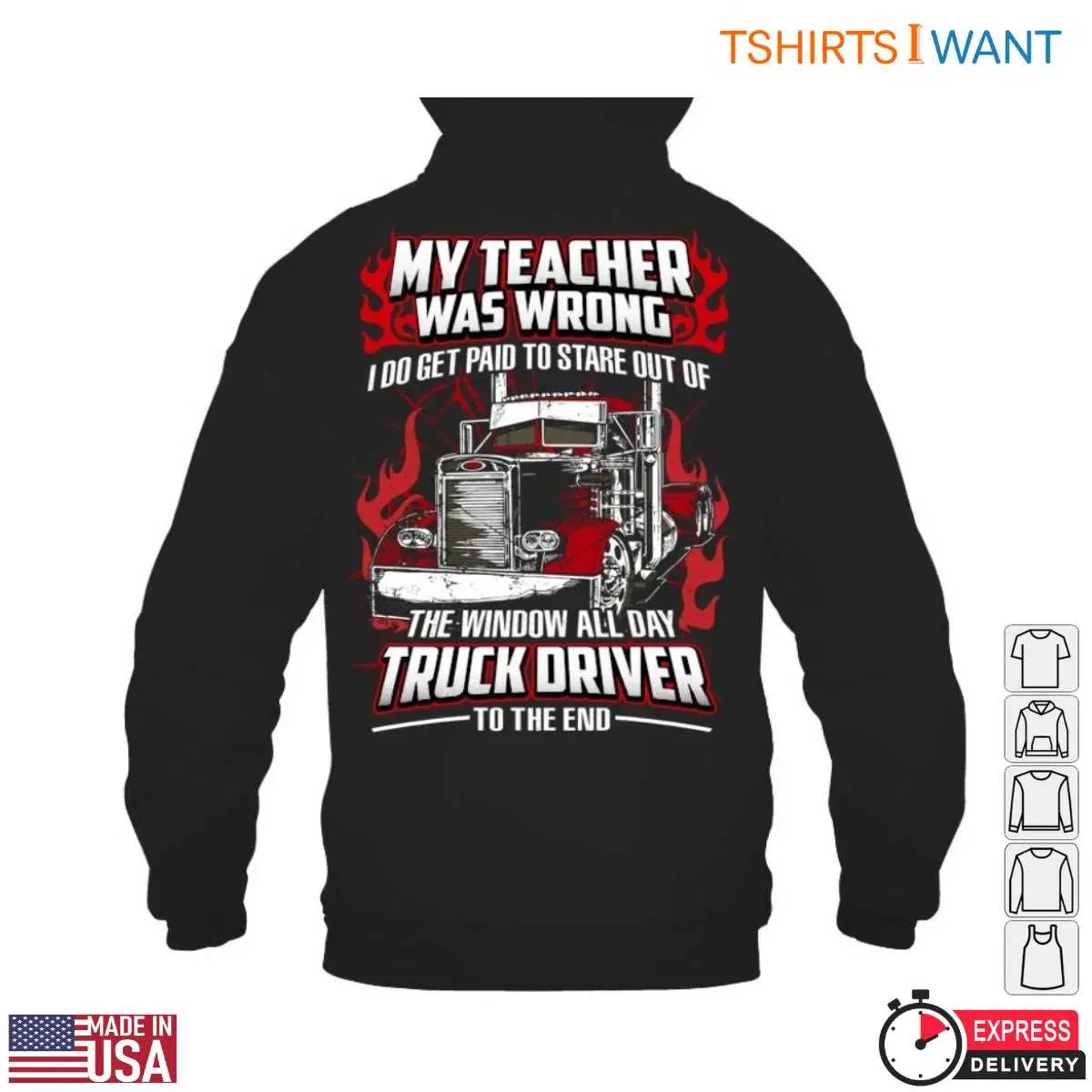 Red Truck Window Gazing Professional T Shirt 4 1.jpg