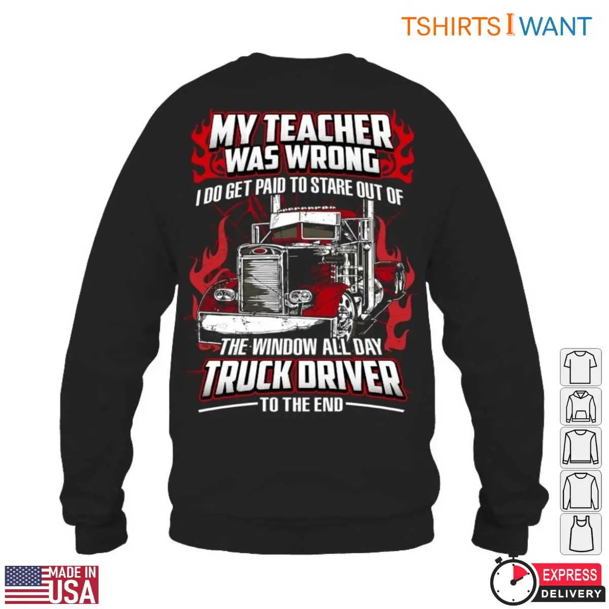 Red Truck Window Gazing Professional T Shirt 6 1.jpg