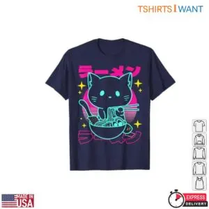 Retro Cat Neon Ramen T Shirt 1 1.jpg