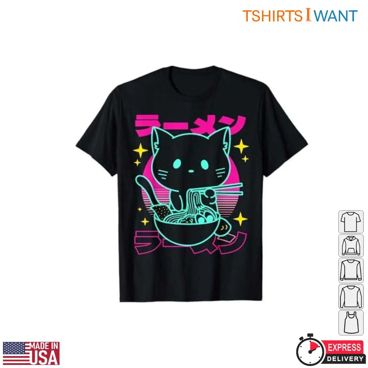 Retro Cat Neon Ramen T Shirt 8 1.jpg