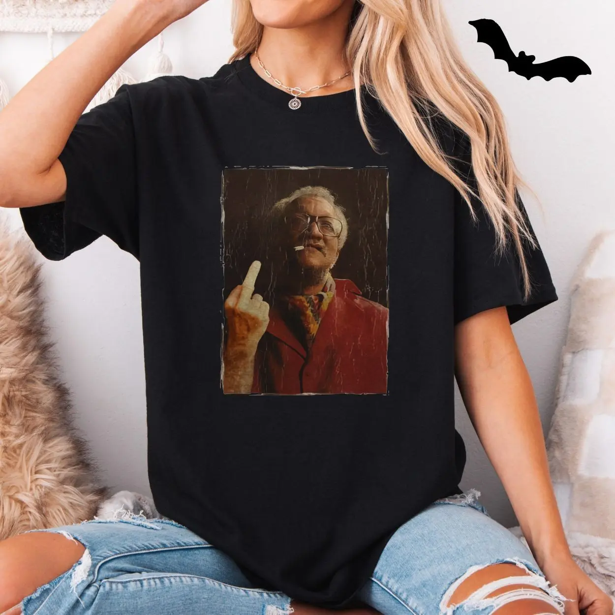 Retro Middle Finger T Shirt E28093 Grunge Style Smoking Rebel Graphic Tee 5.jpg