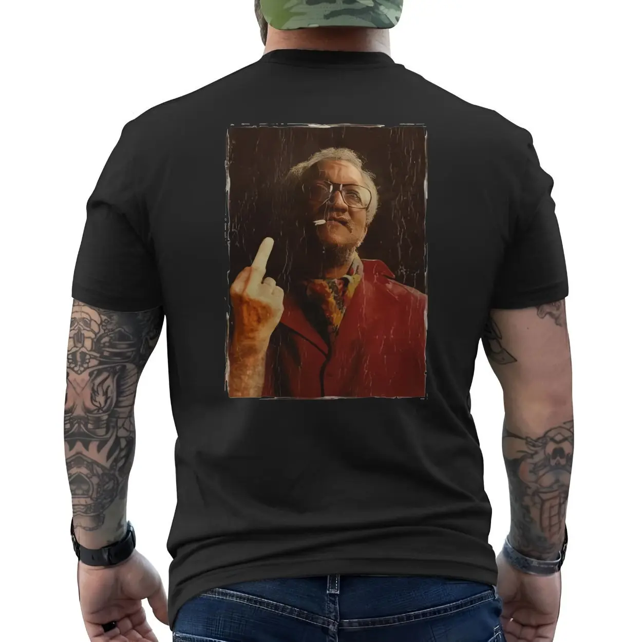 Retro Middle Finger T Shirt E28093 Grunge Style Smoking Rebel Graphic Tee 6.jpg