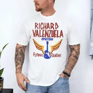 Retro Music T-Shirt – Richard Valenzuela and His Flying Guitar Tee 10 Retro Music T Shirt E28093 Richard Valenzuela and His Flying Guitar Tee 4.jpg