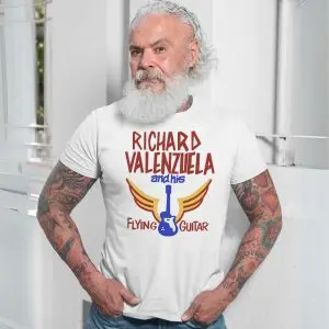Retro Music T-Shirt – Richard Valenzuela and His Flying Guitar Tee 13 Retro Music T Shirt E28093 Richard Valenzuela and His Flying Guitar Tee 7.jpg