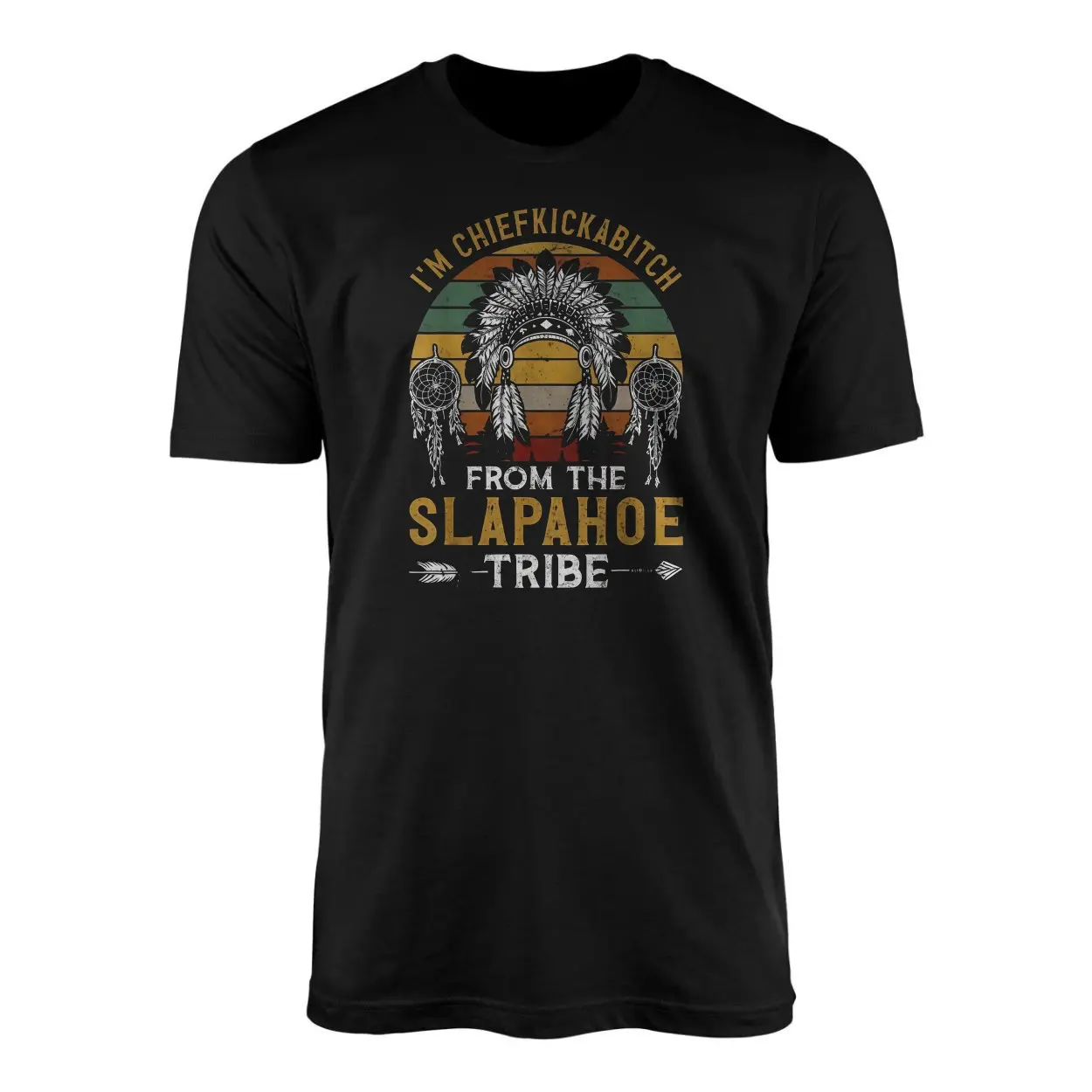 Retro Native Feather Headdress Vintage Sunset T Shirt 1 1.jpg