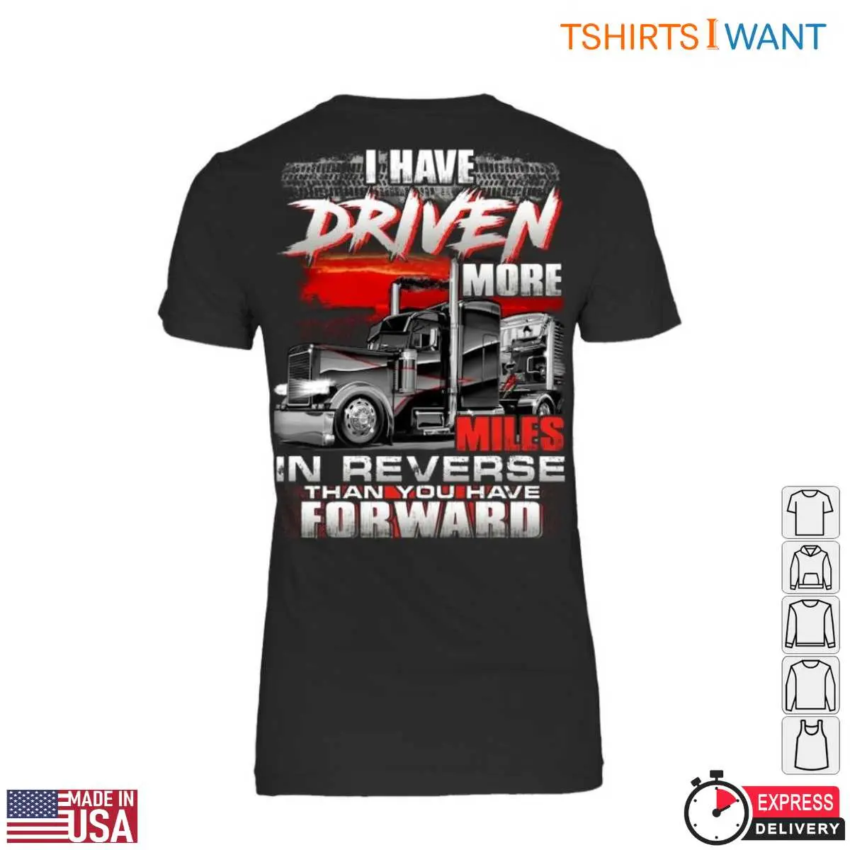 Reverse Driving Experience Graphic Trucker T-Shirt 13 Reverse Driving Experience Graphic Trucker T-Shirt Detail