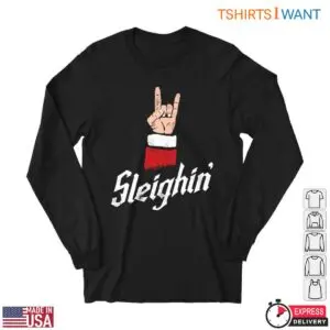 Rock On Hand T-Shirt - Sleighin' Through the Holidays 7 Rock On Hand T Shirt Sleighin Through the Holidays 3 1.jpg
