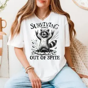 Rock On Raccoon Funny Punk Animal Graphic T-Shirt 11 Rock On Raccoon Funny Punk Animal Graphic T Shirt 5 1.jpg