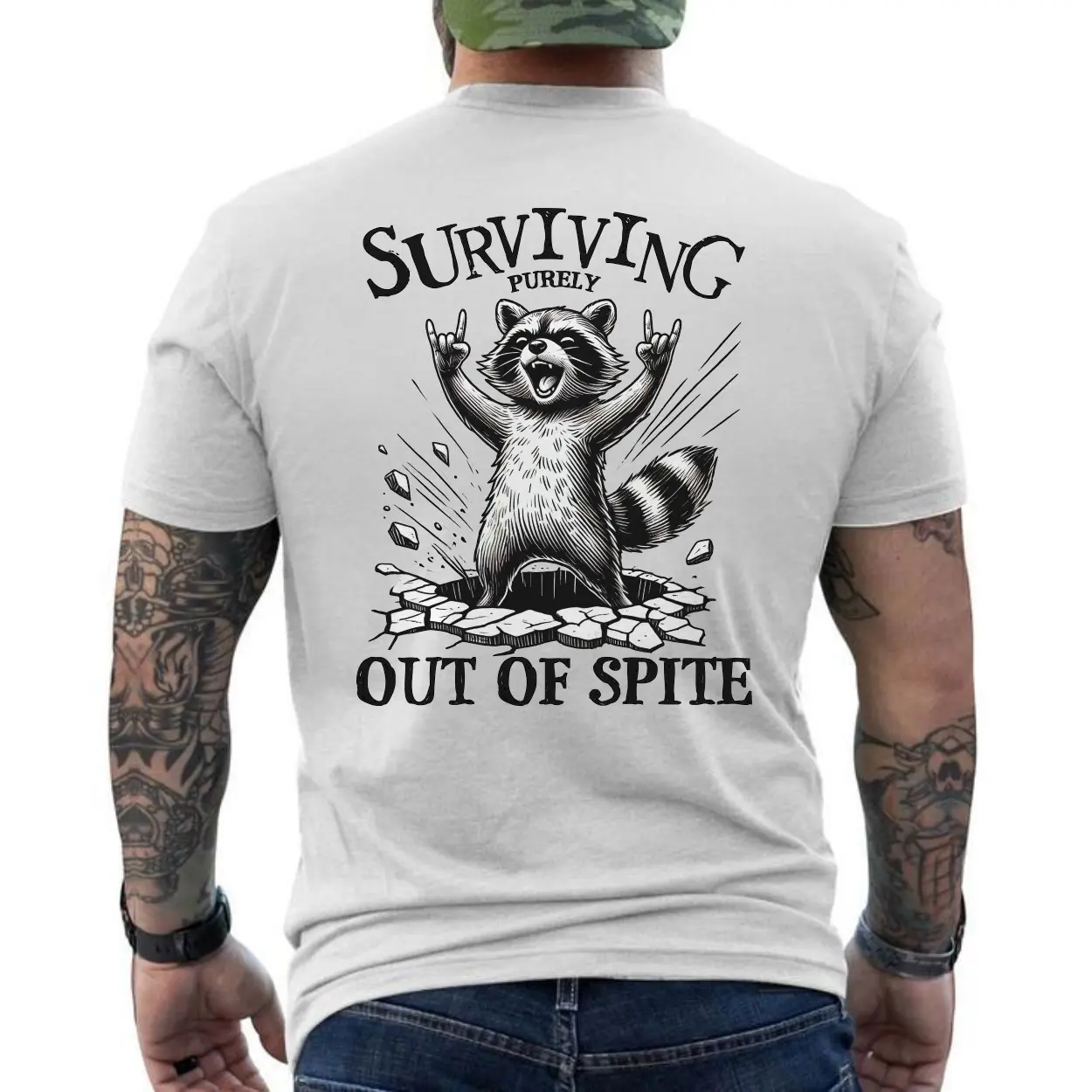 Rock On Raccoon Funny Punk Animal Graphic T Shirt 6 1.jpg