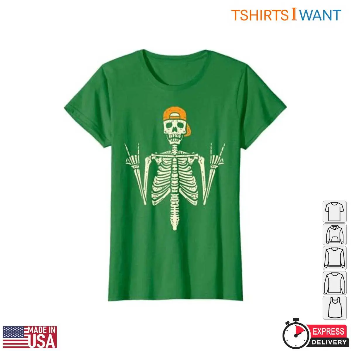 Rocker Skeleton Skater Skull Cap T Shirt 4 1.jpg
