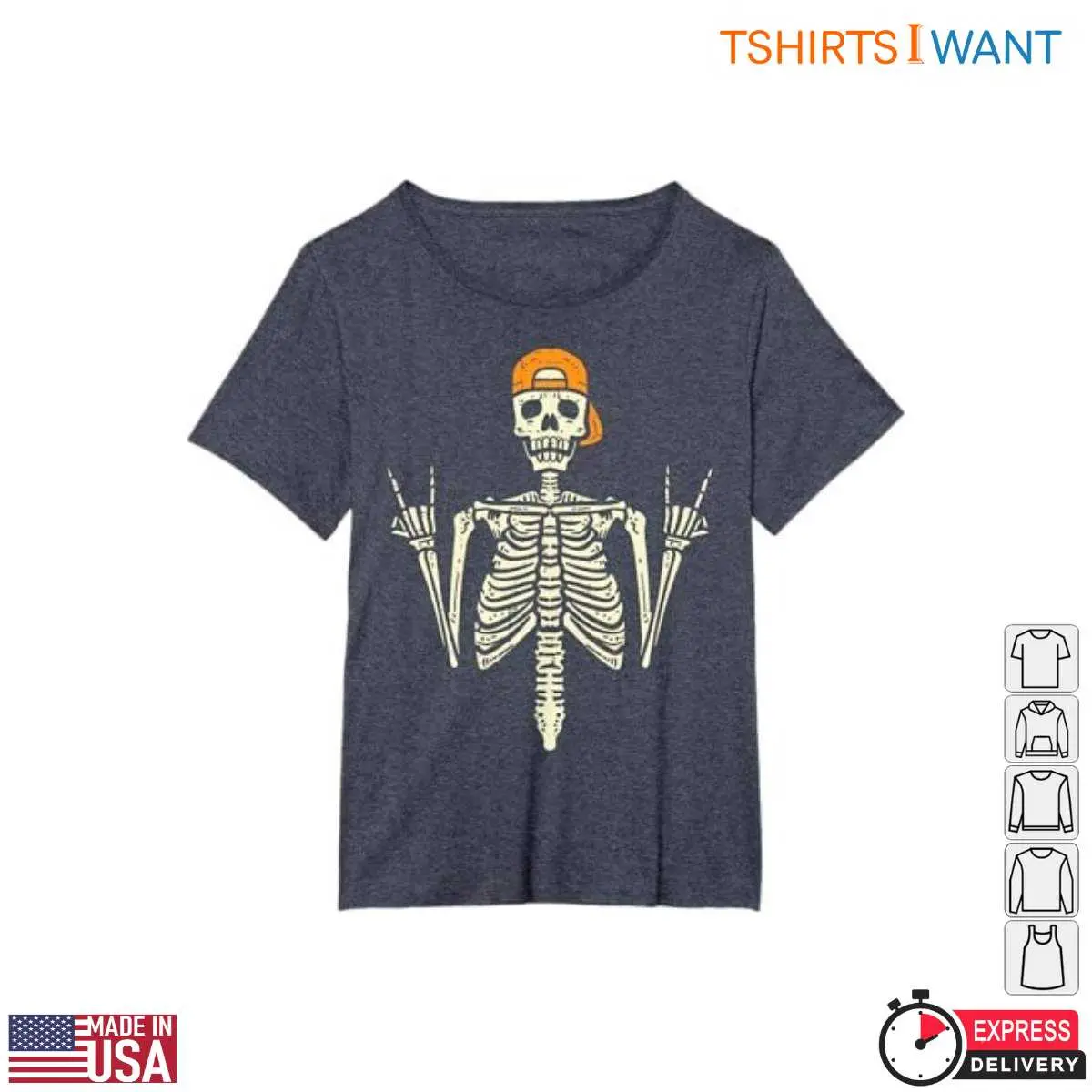 Rocker Skeleton Skater Skull Cap T Shirt 5 1.jpg