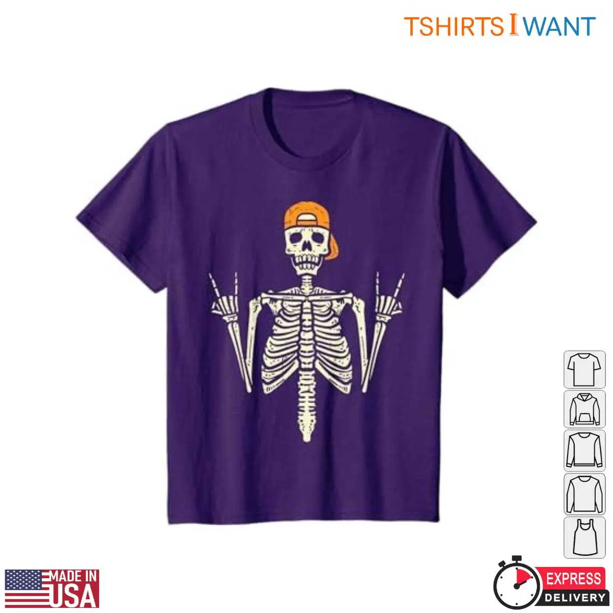Rocker Skeleton Skater Skull Cap T Shirt 6 1.jpg
