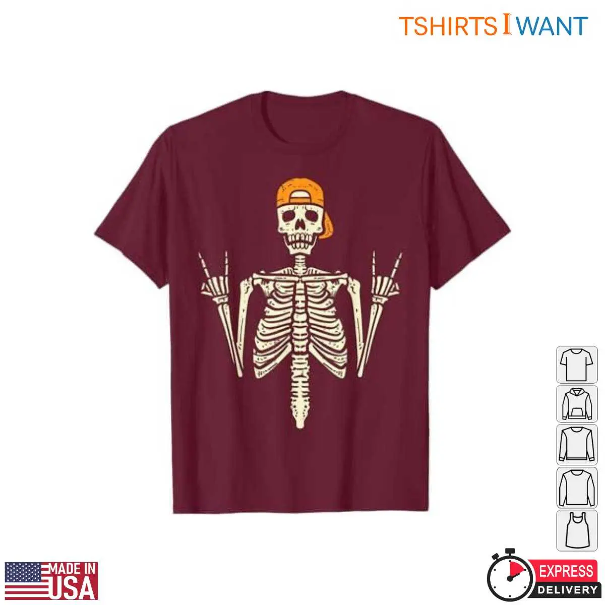 Rocker Skeleton Skater Skull Cap T Shirt 7 1.jpg