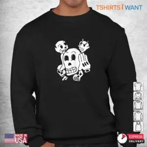 Rubber Hose Halloween: Spooky Rubber Hose Skeleton Alternative Scary Halloween Shirt 6 Rubber Hose Halloween Retro Cartoon Skeleton 3 1.jpg