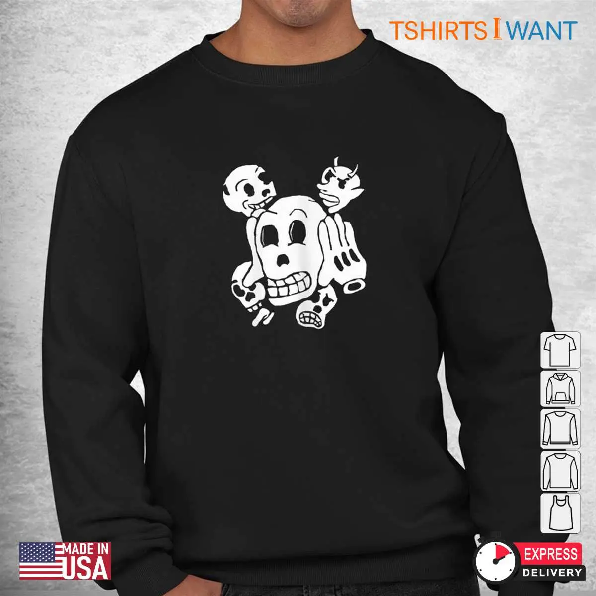 Rubber Hose Halloween: Spooky Rubber Hose Skeleton Alternative Scary Halloween Shirt 9 Rubber Hose Halloween Retro Cartoon Skeleton 3
