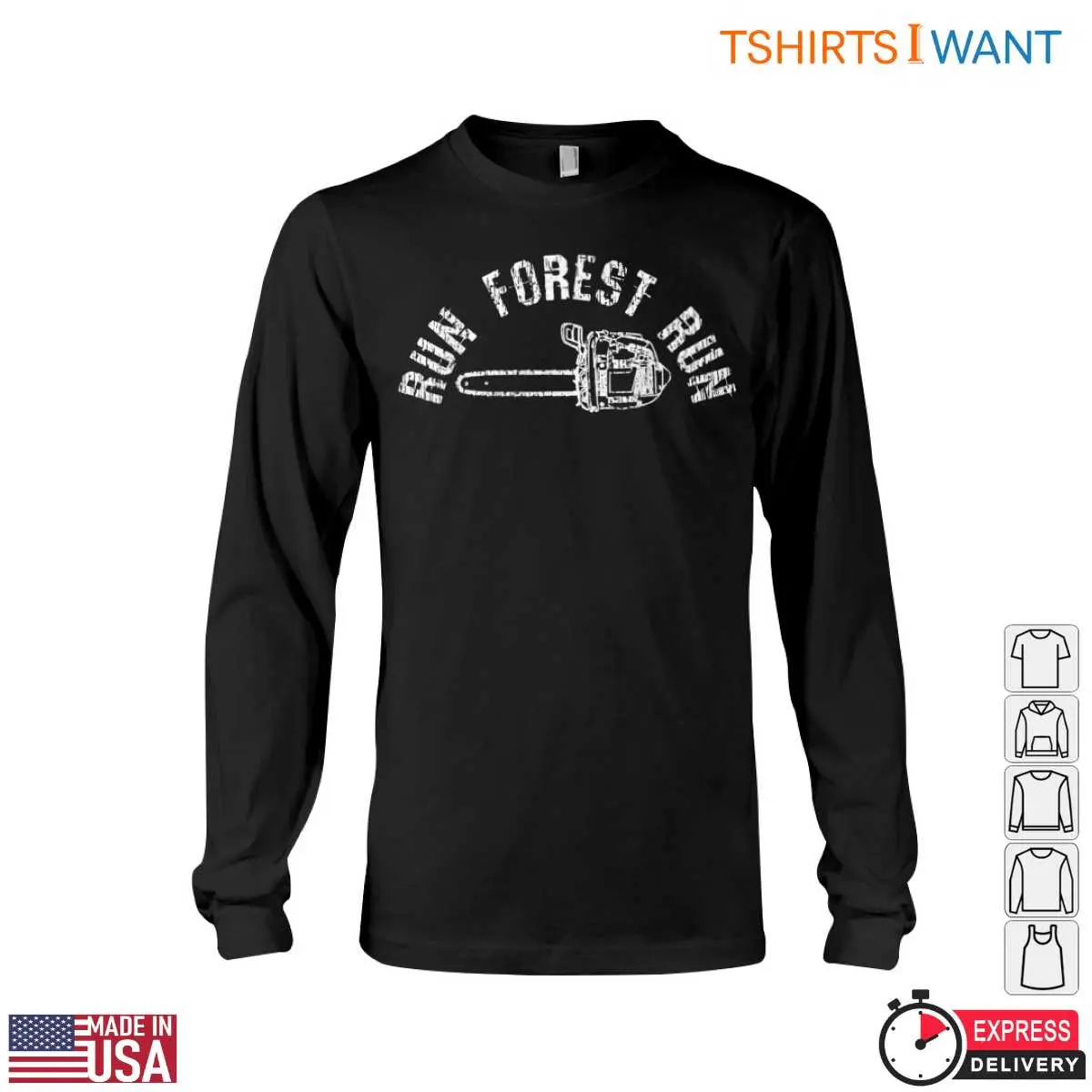 Run Forest Run Lumberjack T Shirt Mens Chainsaw Distressed Design 4 1 1.jpg