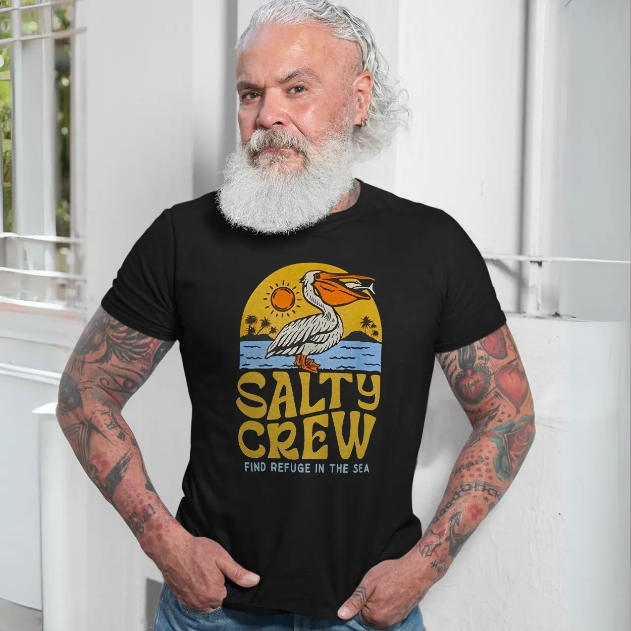 Salty Crew T-Shirt Vintage Pelican Fishing & Surf Graphic Tee 7 Salty Crew T Shirt Vintage Pelican Fishing Surf Graphic Tee 7 1.jpg