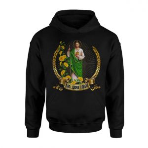 San Judas Tadeo T Shirt E28093 Religious Graphic Tee with Sunflowers 2.jpg