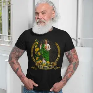 San Judas Tadeo T-Shirt – Religious Graphic Tee with Sunflowers 13 San Judas Tadeo T Shirt E28093 Religious Graphic Tee with Sunflowers 7.jpg