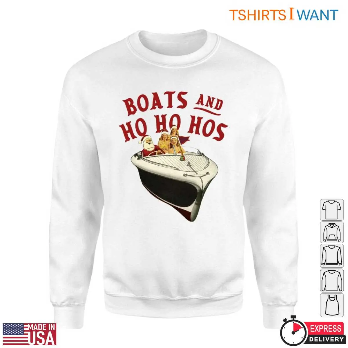Santa Boat T Shirt Boats and Holiday Fun for All 2 1.jpg
