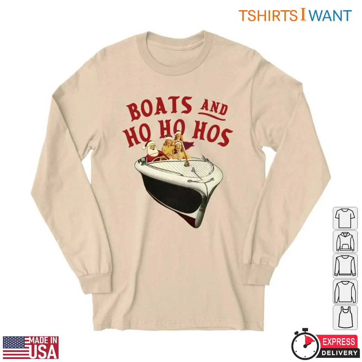 Santa Boat T Shirt Boats and Holiday Fun for All 3 1.jpg