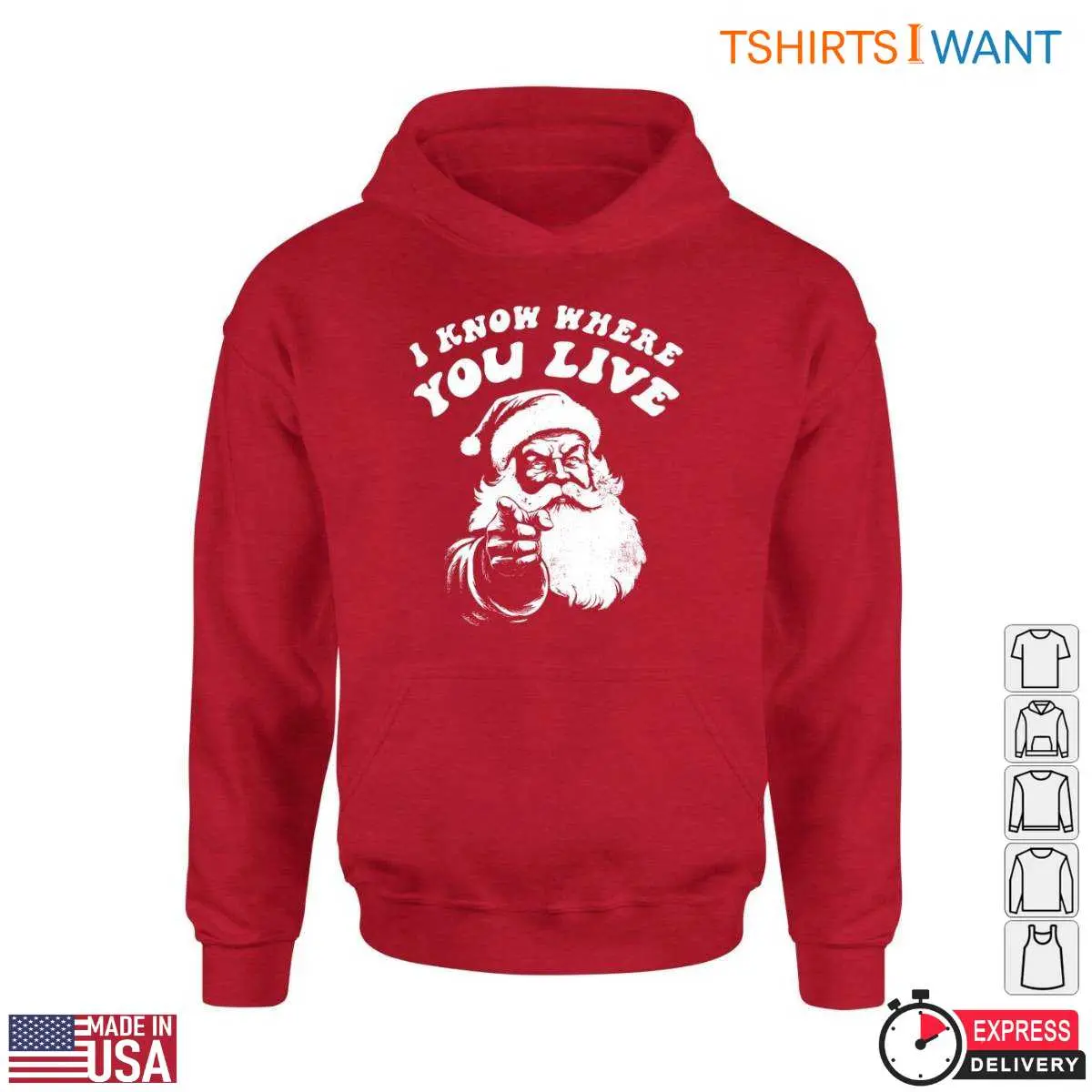 Santa Claus Funny Santa Claus Funny T Shirt I Know Where You Live 5 1.jpg