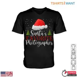 Santa Claus Photography T-Shirt - Santa's Favorite Photographer Holiday Design 7 Santa Claus Photography T Shirt Santas Photographer 2 1.jpg