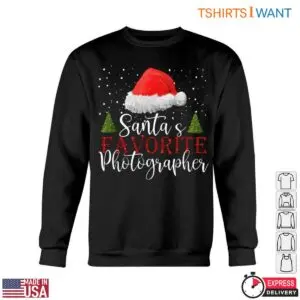 Santa Claus Photography T-Shirt - Santa's Favorite Photographer Holiday Design 11 Santa Claus Photography T Shirt Santas Photographer 6 1.jpg