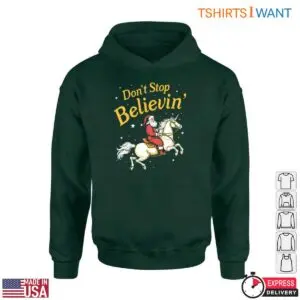 Santa Claus Riding a Horse Christmas T-Shirt – 'Don’t Stop Believin’ 6 Santa Claus Riding a Horse Christmas T Shirt E28093 Dont Stop Believin 2.jpg