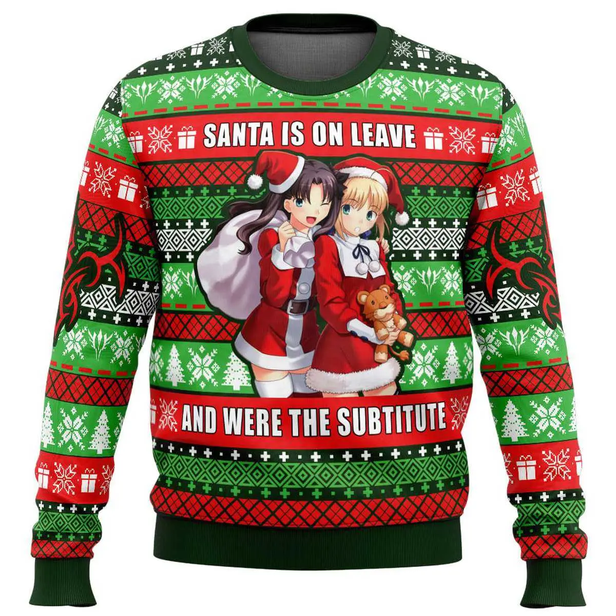 Santa Fate: "Santa Is On Leave" Christmas Sweater 2 Santa Fate Santa Is On Leave Christmas Sweater 2 1.jpg