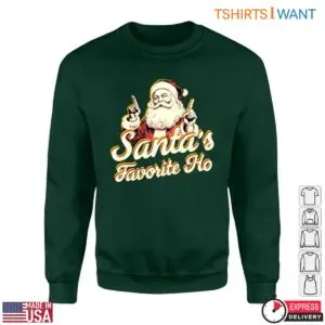 Santa Graphic T-Shirt - Santa's Favorite Ho Funny Christmas 7 Santa Graphic T Shirt Santas Favorite Ho Funny Christmas 3 1.jpg
