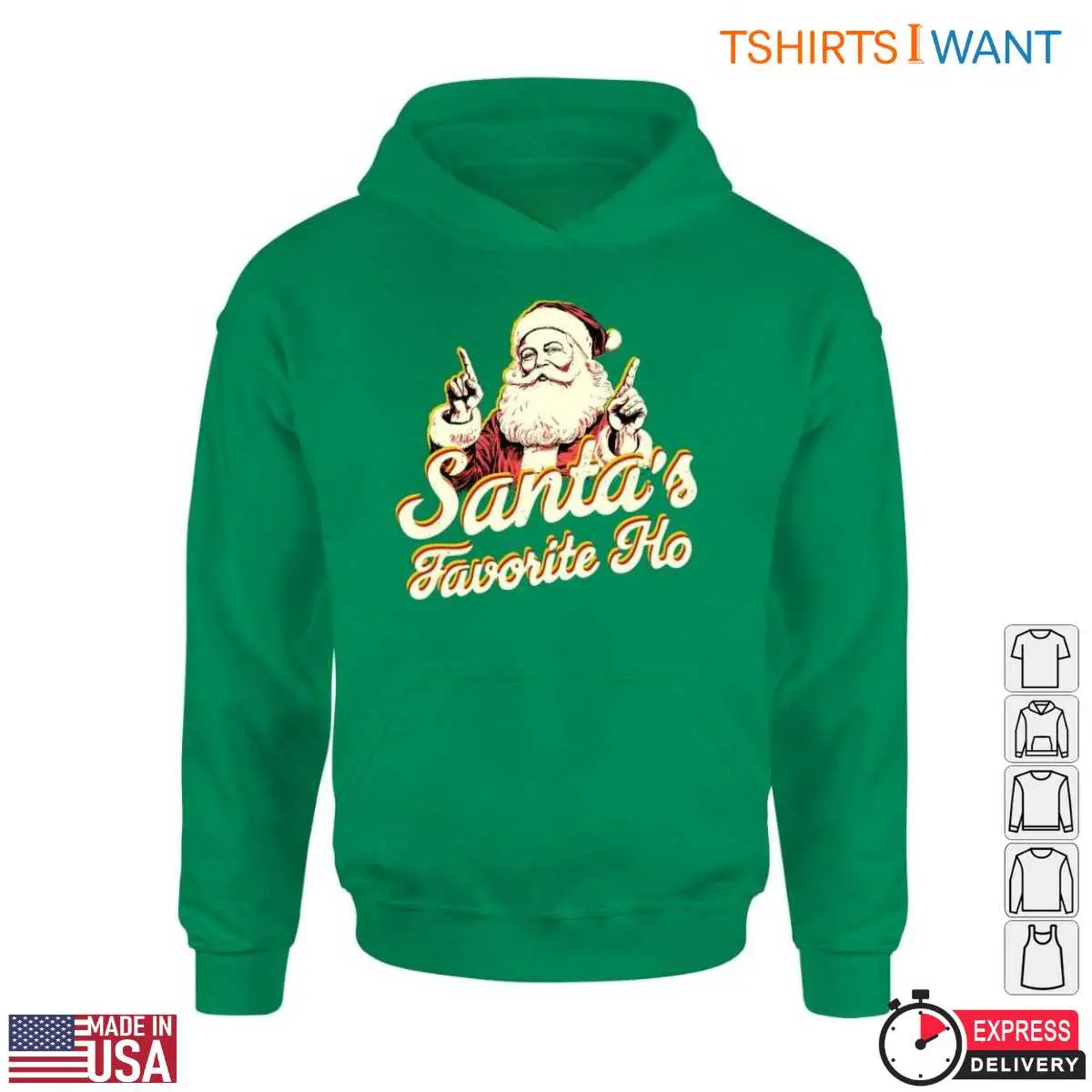 Santa Graphic T Shirt Santas Favorite Ho Funny Christmas 4 1.jpg